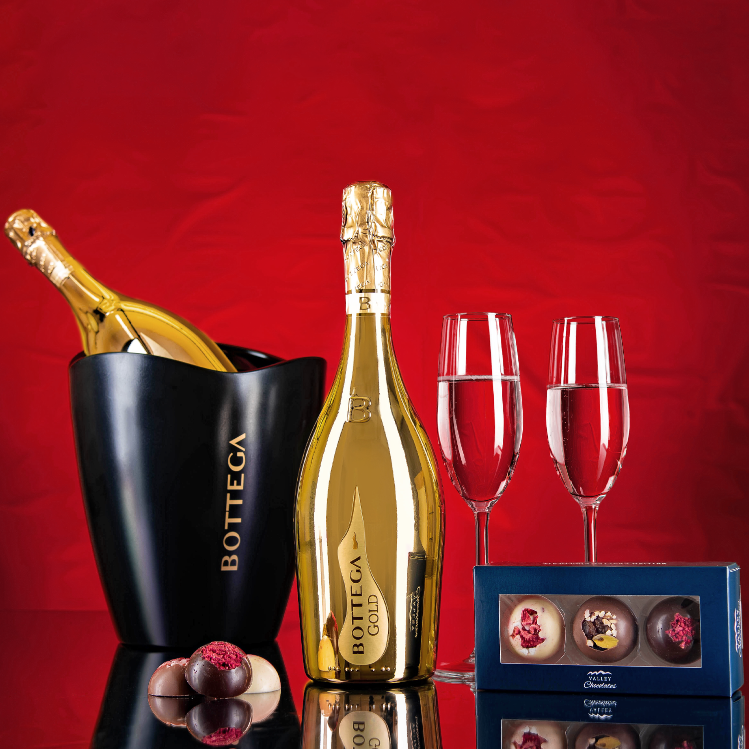 Bottega Gold with Chocolates Haute Florist